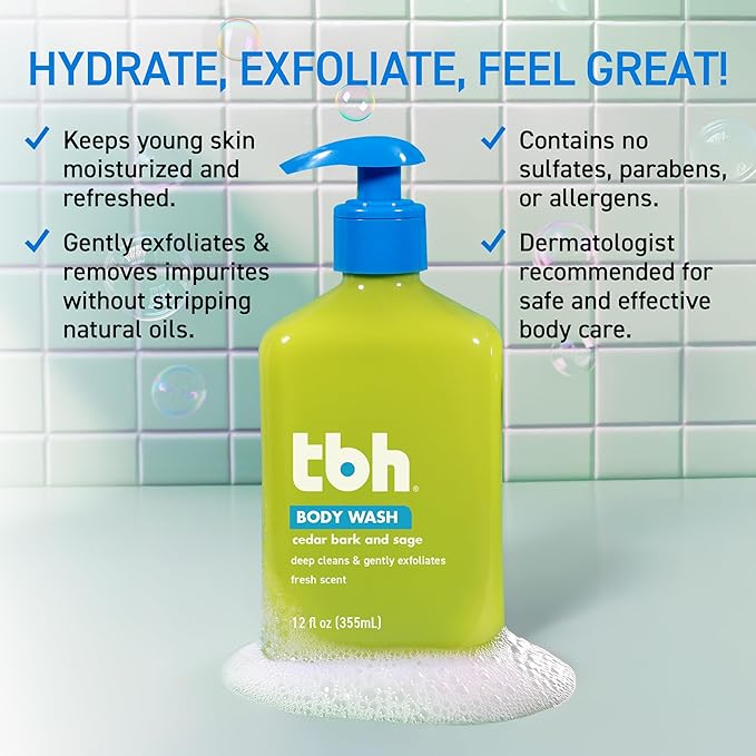TBH Kids Body Care Kit - 2 Body Washes Deodorant and Loofah