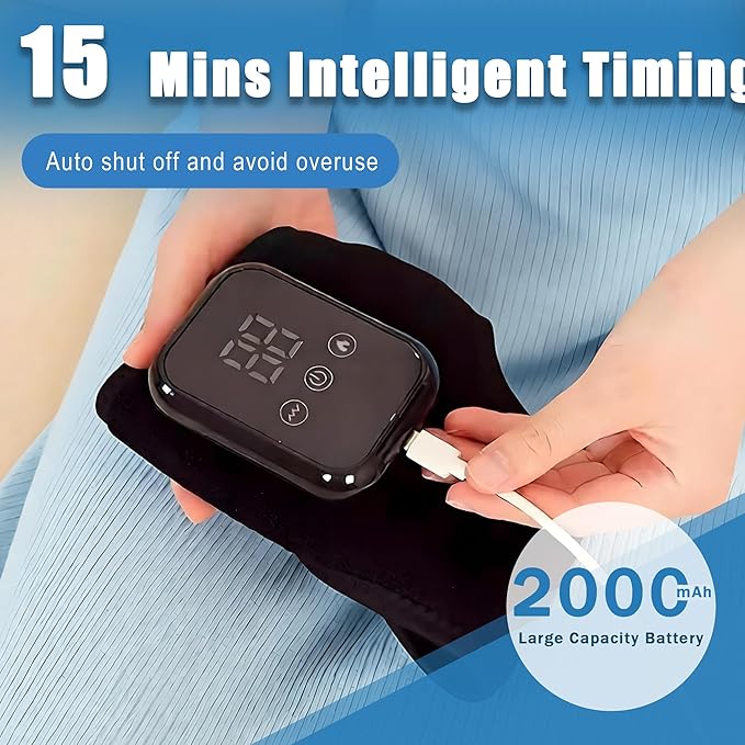 MONNIK 2026 Portable Foot Massager with Heat Wireless Rechargeable Foot &amp Ankle Massager 3 Massage Modes 3 Heat Levels 15-Minute Auto Shut-Off for Daily Foot Relaxation (1 PC)