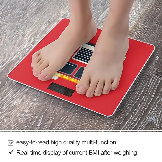 Energy Saving Scale Bathroom Weighing Scale Smart Scale for Body Weight Digital Cute Cartoon Fire Truck Print