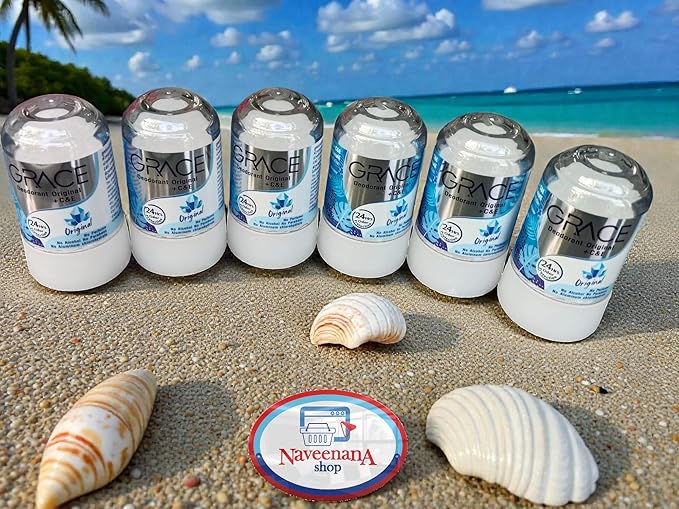 Alum stone deodorant natural 70 g. (1Pack= 6 Pc) By naveenana shop.