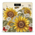 Bees Sunflowers Daisy Rose Flowers Bathroom Scale for Body Weight LCD Display Digital Bathroom Scale Tempered Glass Bathroom Weight Scales Fashion Smart Scales for Home Bedroom 400 Lb