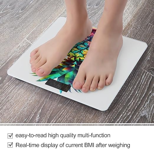 Colored Pineapple Bathroom ScaleHighly Accurate Digital Weighing Machine for People Bright LED Display Weight Scale for The Aldult Home Use