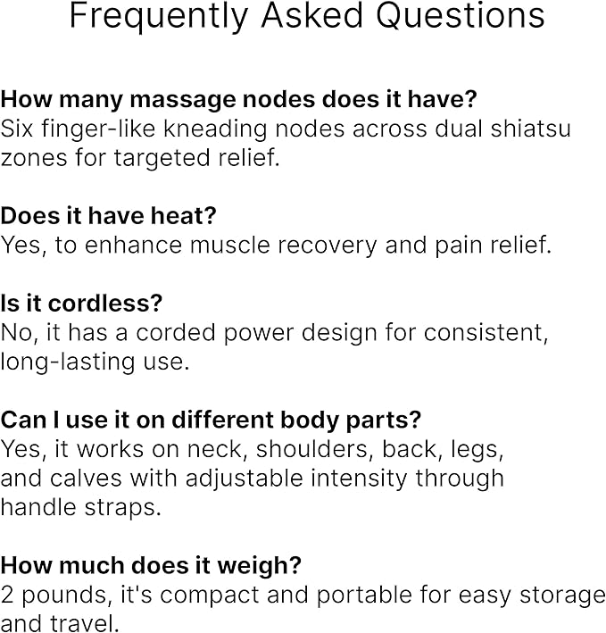 Wahl Body Massager Wrap with Heat Shiatsu Massage Nodes Soothing Pain Relief for Neck Back Shoulders &amp Legs FSA Eligible Model 3026393