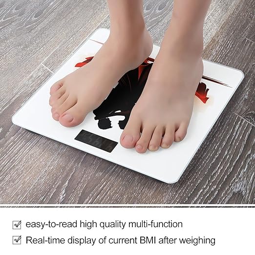 Ballroom Dance Scale for Body Weight High Precision Digital Weight Scales with LCD Display Anti-Slip Sturdy Slim Tempered Glass Bathroom Scale for Home Use