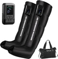 Professional Air Compression Leg Massager for Circulation and Pain Relief Cordless Full Leg Recovery Boots with Dual Controllers Sequential Compression Therapy Machine - Pair L