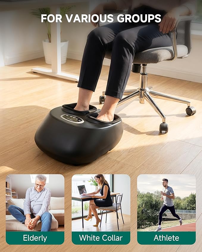 Snailax Shiatsu Foot Massager with Heat FSA Eligible Kneading Compression Vibration Feet Massage Machine for Plantar Fasciitis Neuropathy Foot Warmer Gifts for Women MenSize 13