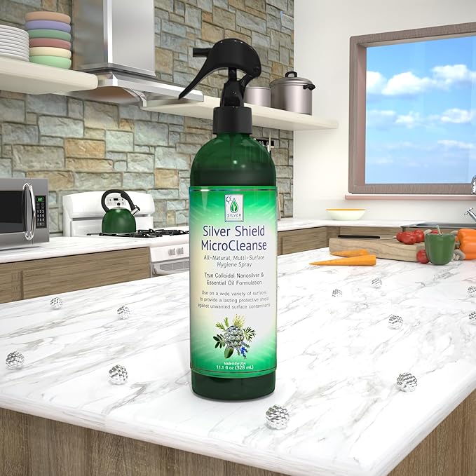 Silver Shield Sanitizer All Natural Colloidal Silver MicroCleanser 12 oz.