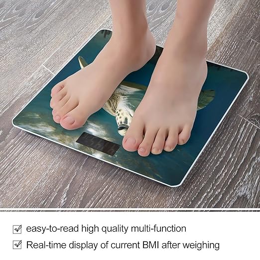 Underwater Tutrle Scale for Body Weight Digital Bathroom Scale Precision Smart Weighing Scales with Clear LED Display Accurate High Precision Scales Weighing Machine
