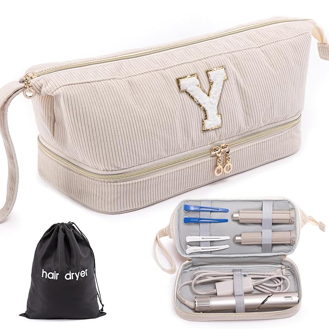 Shark FlexStyle/SmoothStyle Personalized Hair Dryer Case Double-Layer Travel Organizer with Hair Dryer Bag - Air Wrap Dryer Flat Curling Iron Case