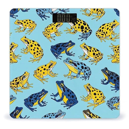 Smart Scale for Body Weight Automatic Switch Digital Bathroom Weighing Scale Colorful Tropical Frogs
