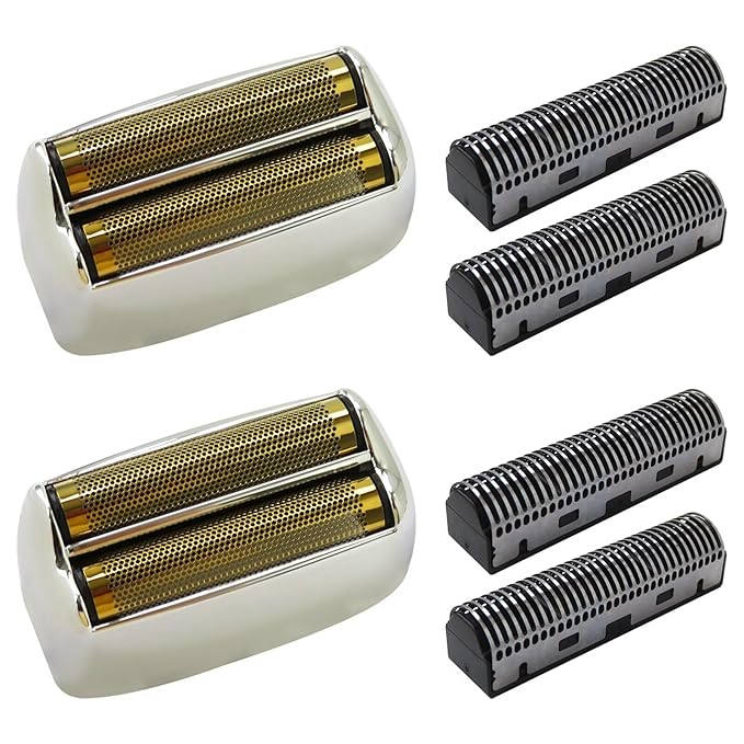 2-Pack Replacement Foil and Cutters Compatible for BaBylisPRO Double Foil Shaver Replacement Foil Compatible for BaBylisPRO FXFS2 Shaver - Silver