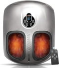 Shiatsu Foot Massager Machine with Heat : Deep Kneading Foot Massager with Vibration &amp Compression for Plantar Fasciitis &amp Neuropathy - for Women &amp MenRelax for Home Office Use (Silver)