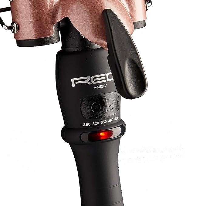 RED by KISS Ceramic Tourmaline Professional Curling Iron (1 Triple Barrel)