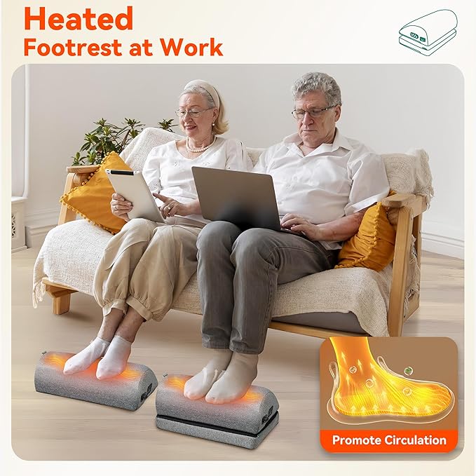 Snailax Hand Massager with Heat &amp Foot Rest Under Desk at Work