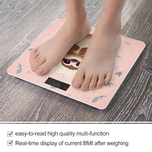 Cute Sloth Scale for Body Weight Smart Scales Digital Bathroom Scale High Precision Weighing Scales with Large Display Weighing Machine for People