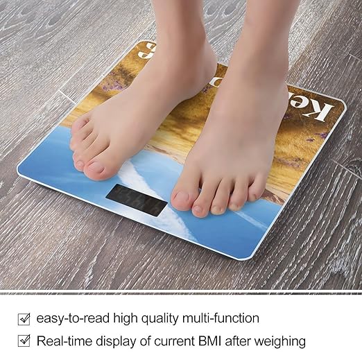 Kelim - Prairie Smart Scale for Body Weight Digital Bathroom Scale Toughened Glass Weight Scale with Large LCD Backlight Display High Precision Scales Weighing Machine