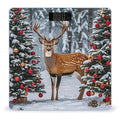 Cow Deer Trees Christmas Bathroom Scale for Body Weight LCD Display Digital Bathroom Scale Tempered Glass Bathroom Weight Scales Fashion Smart Scales for Home Bedroom 400 Lb