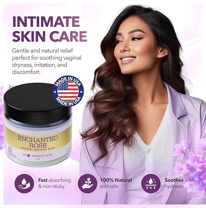 Vulva Balm &amp Organic Vaginal Moisturizer for Women: Natural Vulva Moisturizer &amp Vulva Cream for Dryness on Intimate Skin - NON Estrogen Cream - Perfect for Menopause &amp Shaving Rash Relief