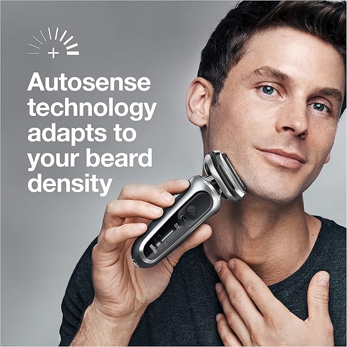 Braun Series 7 7071cc Flex Electric Razor for Men with SmartCare Center Precision Trimmer Wet &amp Dry Rechargeable Cordless Foil Shaver Silver