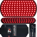 ALLOLO Red Light Therapy for Body 16.7*7.9 660nm &amp 850nm Infrared Red Light Therapy Belt with Pulse for Back Waist 3-in-1 LED Bead with Controller Timer Gift for Women Men