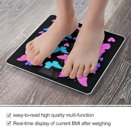Smart Scale for Body Weight Digital Bathroom Weighing Scale Energy Saving Scale Trippy Goth Magic Butterfly