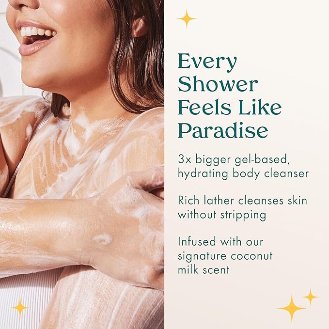 Kopari Jumbo Coconut Hydrating Body Wash with Organic Coconut Water Sea Kelp and Aloe Vera Luxurious Gel to Foam Sweet Coconut &amp Vanilla 25 oz