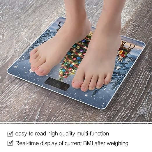 Christmas Day Scale for Body Weight Smart Scales Digital Bathroom Scale High Precision Weighing Scales with Large Display Weighing Machine for People