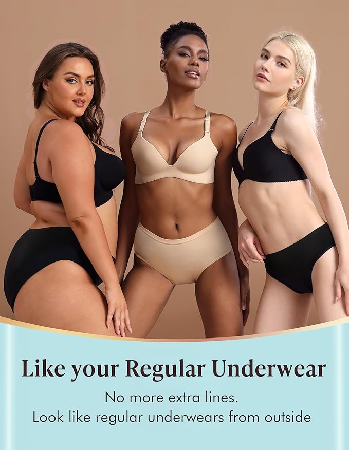 AIRCUTE Washable Adult Urine Incontinence Underwear for Women Leak Proof Absorbent Bladder Protective Panties(Small 3 Pack)