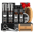 Beard Kit for Men Grooming &amp Care: with 2 Pack Beard Oils and Balm - Wash &amp Conditioner for After Shave Lotions Sandalwood Brush and Comb Sets with Scissors Valentines Fathers Gifts for Dad/