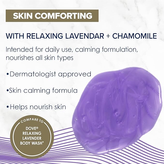 True+Real Relaxing Lavender Body Wash 22 oz 4 Pack