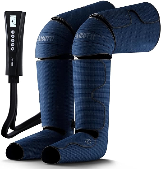 Air Compression Leg Massager with Heat for Foot Calf Knee &amp Thigh - Gifts for Christmas Mother's Day Father's Day - Leg Massage Boots for Women &amp Men - Relieves Muscle Tension and Pain