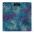 Blue Zebra Print Smart Scale for Body Weight Accurate Bathroom Scale with LED Display Digital Weight Scales Weighing Machine High Precision Scales for Bath Home