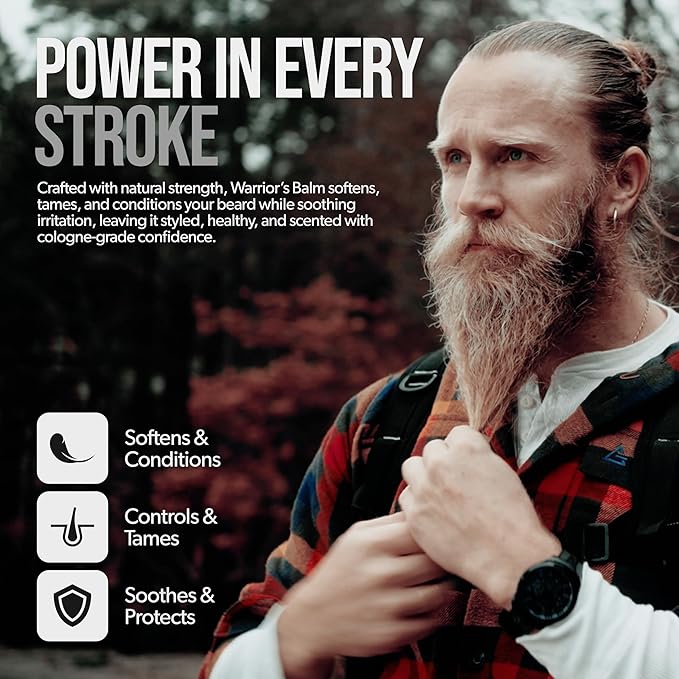 The Beard Struggle Warrior’s Beard Balm - Gold Collection Asgardian Secret - Non-Greasy Low-Hold Formula Luxurious Cologne-Grade Fragrances 100% Natural and Plant-Based Ingredients - 50g