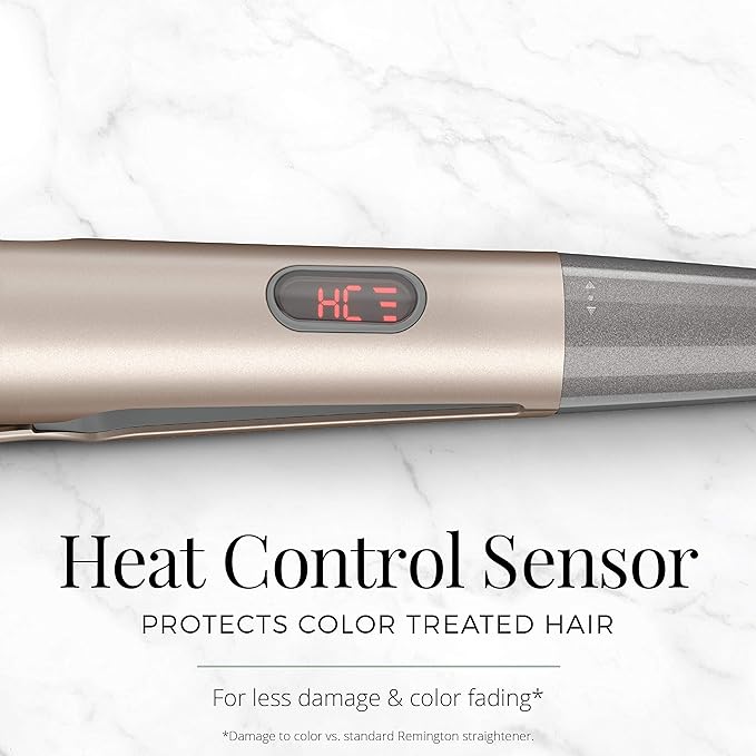 Remington Pro 1 Multi-Styler with Twist &amp Curl Technology Straightener and Curling Iron in one tool Color Care Protection Champagne