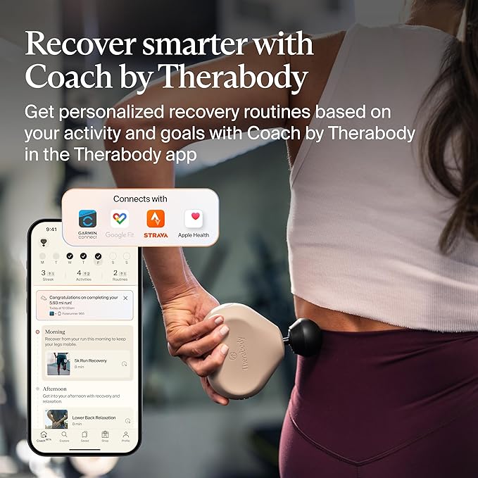 TheraGun Mini (3rd Generation) by Therabody – Ultra-Portable Massage Gun and Travel Essential for Fast Effective Pain and Tension Relief Anywhere (Oat)