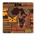 African Map Ethnic Pattern Bathroom Scale Large LCD Backlight Display Digital Scale Rounded Corners Body Scales Automatic Power On/Off Bathroom Scales for Home Bedrooms