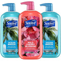 Suave Body Wash Variety Bundle – Ocean Breeze 2-Pack &amp Wild Cherry Blossom Gentle &amp Moisturizing Body Washes with Vitamin E 30 Oz Ea (3 Piece Set)