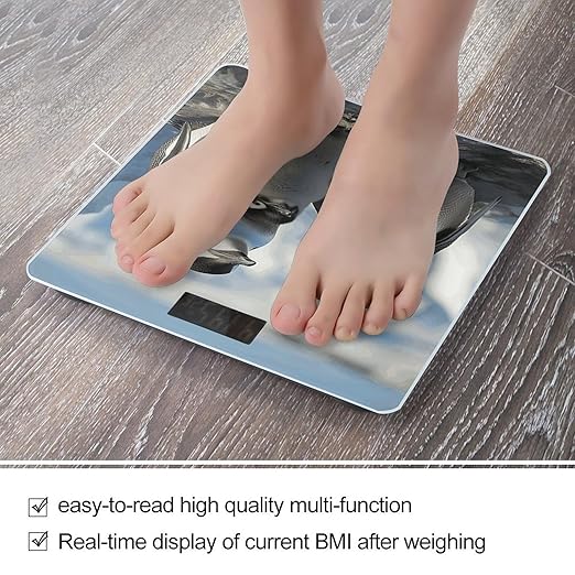 Penguin Family Bathroom Scale Ultra-Bright Liquid Crystal Screen Weight Scale Accurate Bathroom Body Scales for Body Weight Bathroom Pet Home Bedroom Gift-Giving