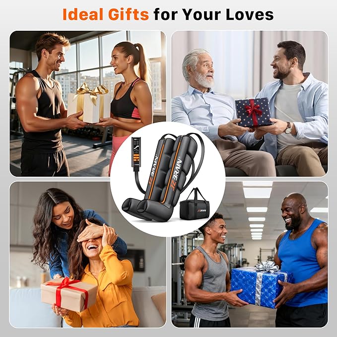Air Compression Leg Recovery Boots : Sequential Full Leg Compression Massager System for Muscle Relaxation &amp Relief - 11 Intensity 6 Modes 3 Heat for Athletes &amp Gym (Small)