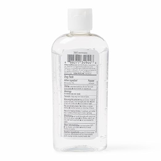 Medline Spectrum Advanced Gel Hand Sanitizer with Aloe &amp Vitamin E 4 oz - Premium Antibacterial Gel Moisturizing Formula Ideal for Hospitals &amp Nursing Homes Pack of 24