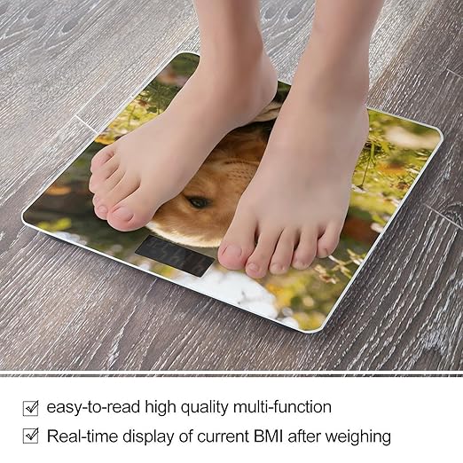 Home Garden Puppy Paws Weight ScaleClear LED Display Bathroom Digital Weighing ScaleTempered Glass Digital Bathroom Scale for Body Weight Capacity Up to 400 Lbs