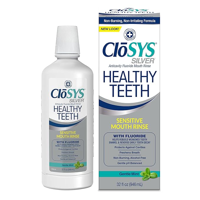 CloSYS Healthy Gums Oral Rinse Mouthwash - 32 Fl Oz &amp Healthy Teeth Oral Rinse Mouthwash - 32 Fl Oz