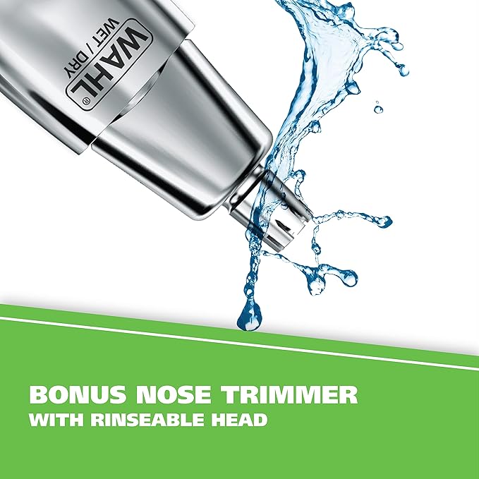 Wahl Groomsman Rechargeable Beard Trimmer kit for MustachesNose Hairand Light Detailing and Grooming with Bonus Wet/Dry Battery Nose Trimmer – Model 5622v(Pack of 10)
