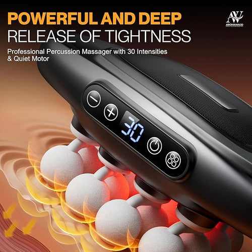 16 Head Massage Gun Deep Tissue - 2026 Upgraded 16-Drive Back Muscle Massager with 3 Modes &amp 30 Intensities Portable Muscle Massager for Buttocks Muscles Pain Relief Waist Back Neck
