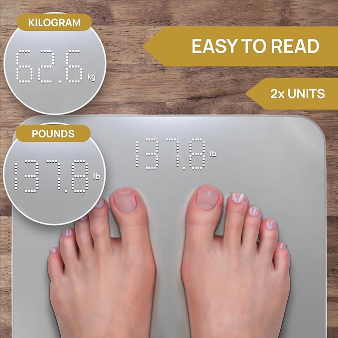 INEVIFIT Home Fitness Bundle. Premium Bathroom Scale &amp 150 LBS Resistance Band Set for Strength Training