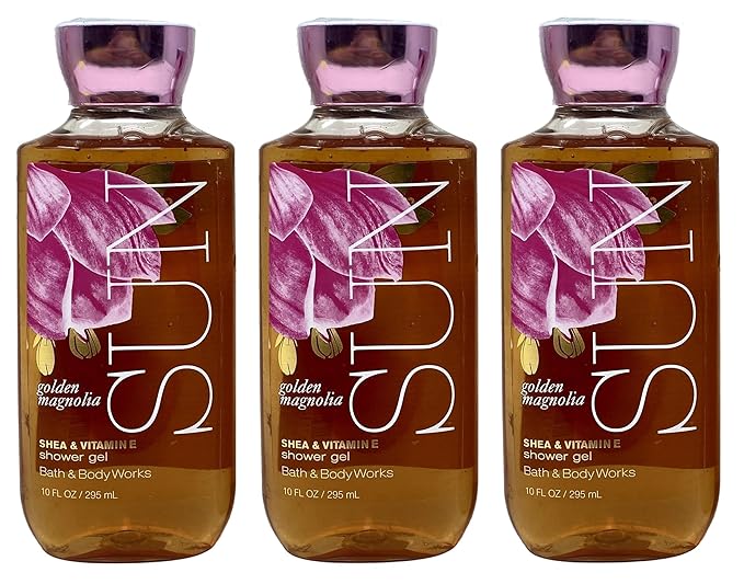 Bath &amp Body Works Golden Magnolia Sun Shower Gel 3 Pack