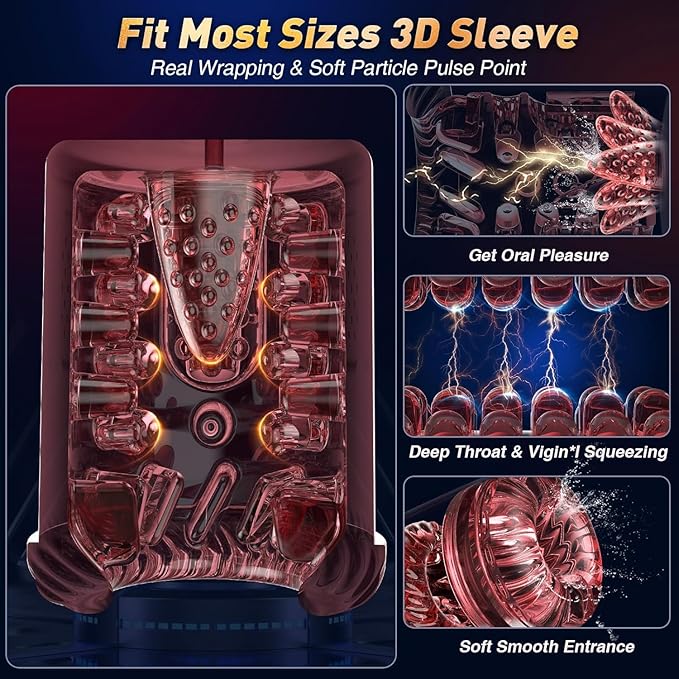 Upgraded Blowjobob Machine for Man 7 Thrusting &amp Rotating 7 Modes Sucking with Massager Automatic Mastusbafor Male Masterburbatar Hands Free Automatic Tight Sleeve Hoodies XZN801