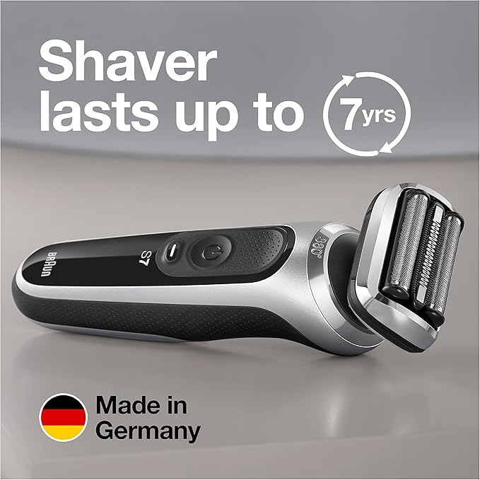 Braun Series 7 7071cc Flex Electric Razor for Men with SmartCare Center Precision Trimmer Wet &amp Dry Rechargeable Cordless Foil Shaver Silver
