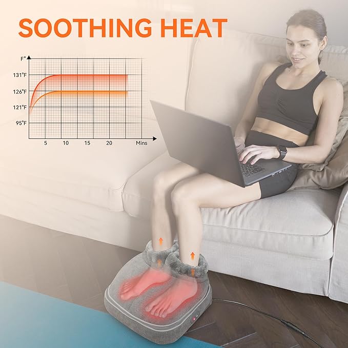 Snailax Shiatsu Foot Massager with Heat Back Massager for Back Pain Deep Tissue