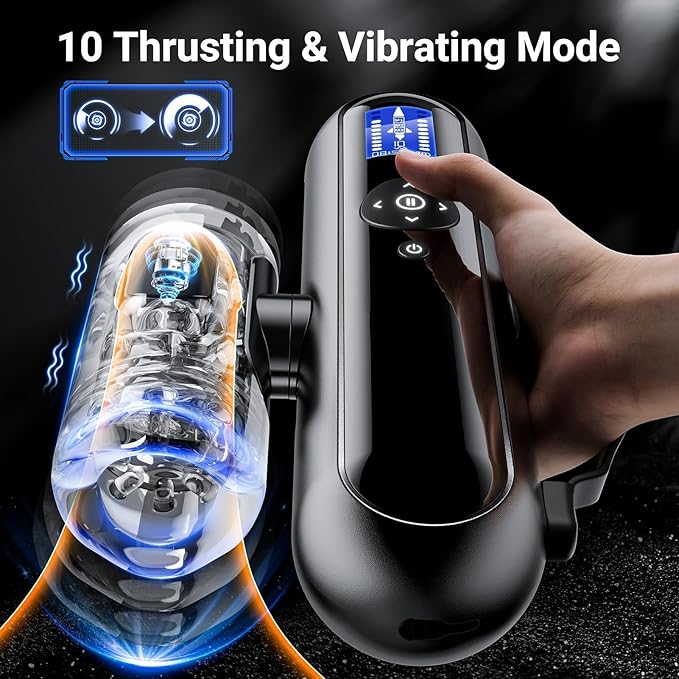 Automatic Male Hands Free Masterburbatar 10X Vibrate Stroking Modes with Suction Cup Man Masturebster Pocket Pussycats for Men Hoodies Electric Blow Job Machine Pocket Puzzy Silicone LBN61